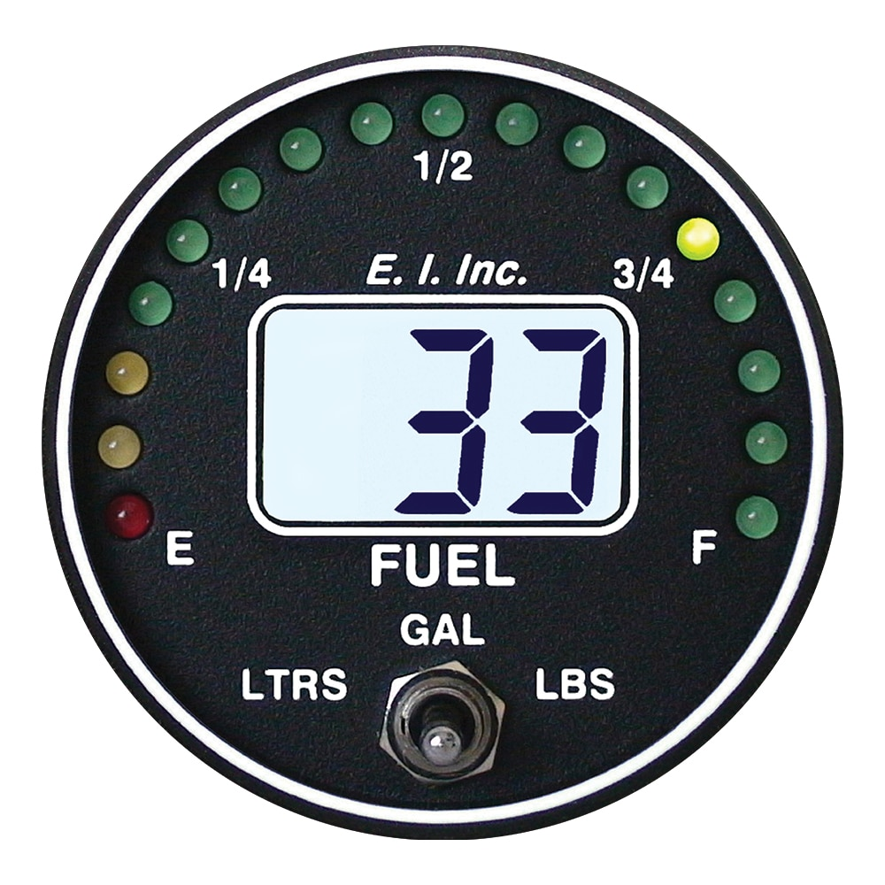 Electronics International FL-1 single fuel level instrument with LED arc gauge