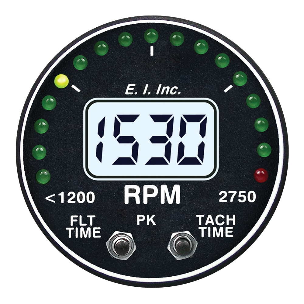 Electronics International R-1 RPM tachometer instrument with LED arc gauge