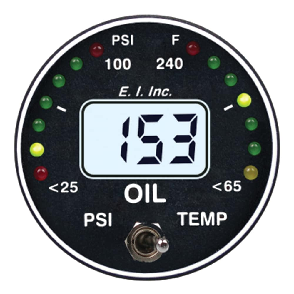 Electronics International OPT-1 oil pressure and temperature instrument